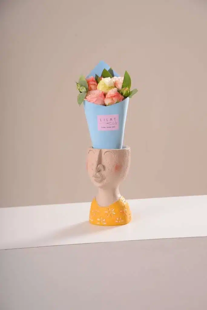 სასაჩუქრე ნაკრები- ყვავილები ლარნაკში