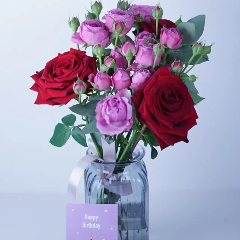 სასაჩუქრე ნაკრები ვარდების თაიგული