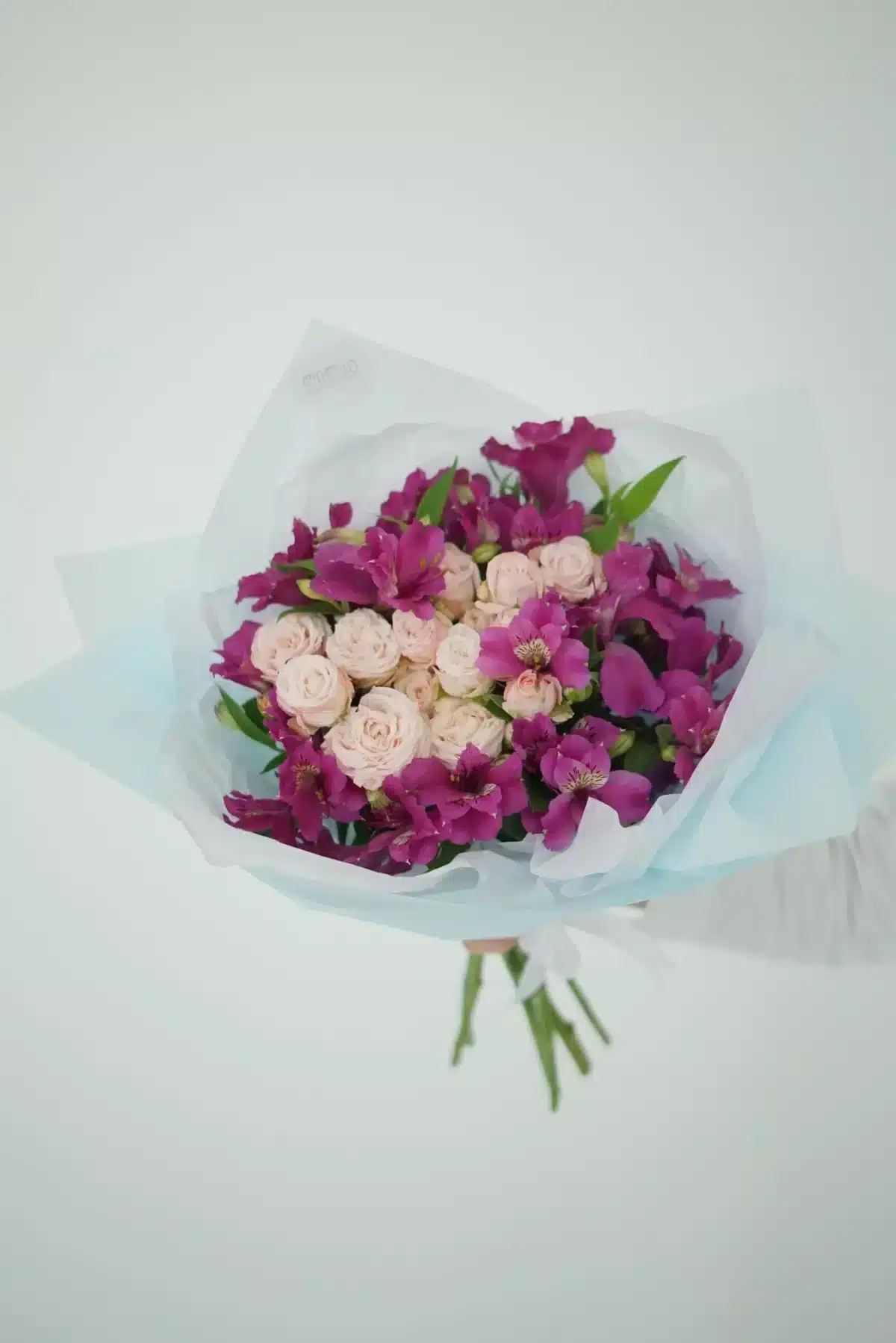 Alstromerias and spray roses