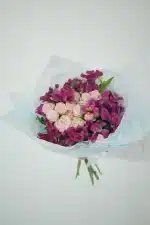 Alstromerias and spray roses