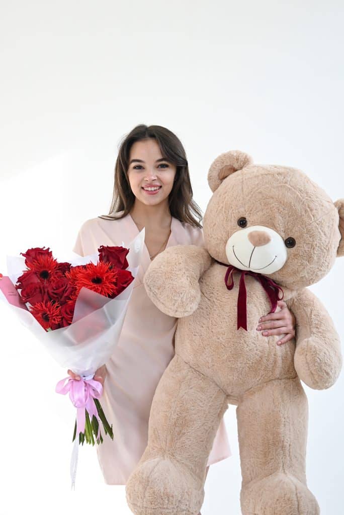 Bouquet "Valentine" + big teddy