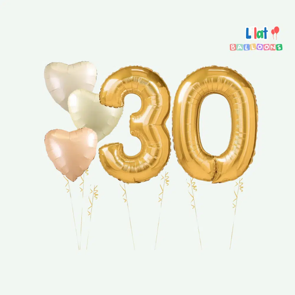 რიცხვი  გულის ბუშტებით