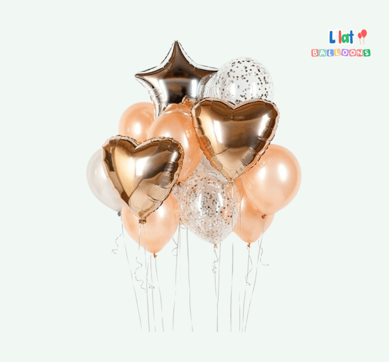 ფერადი სეტი გულებით და ვარსკვლავებით