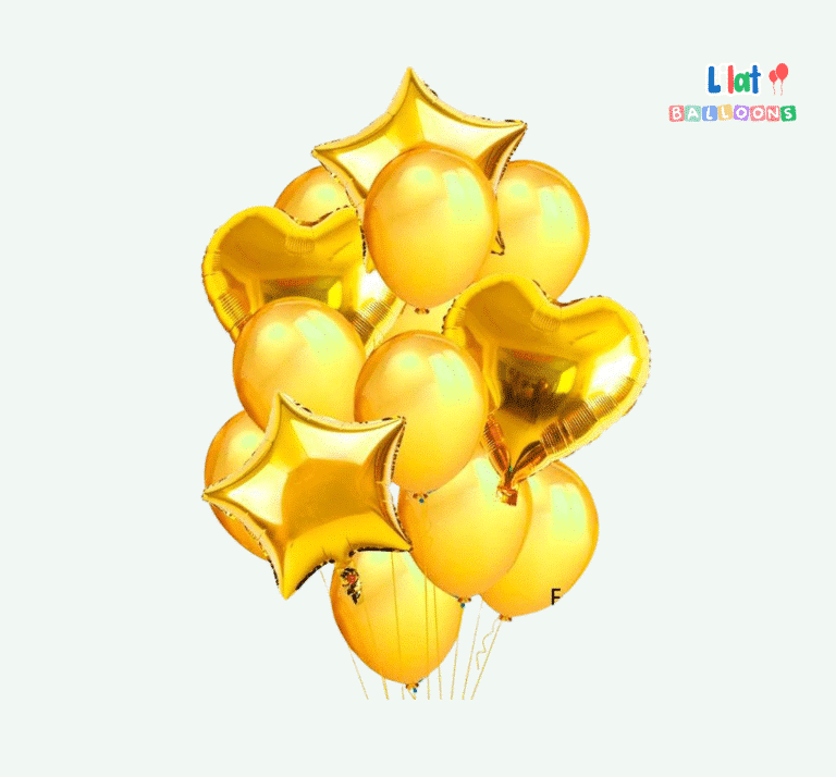 ვარდისფერი სეტი ვარსკვლავებით და გულებით