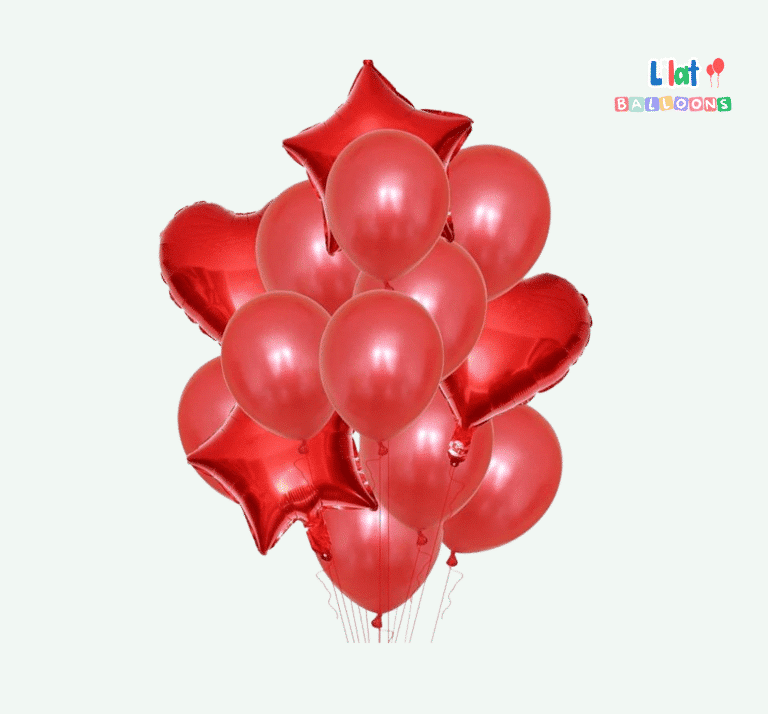 ბუშტების გულების და ვარსკვლავის სეტი