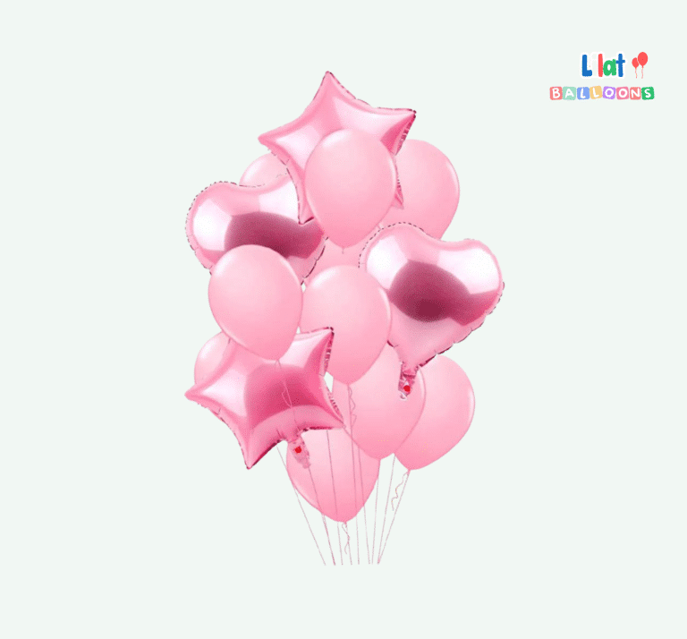 ბუშტების გულების და ვარსკვლავის სეტი