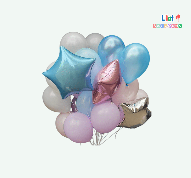 ვარსკვლავების და ბუშტების სეტი