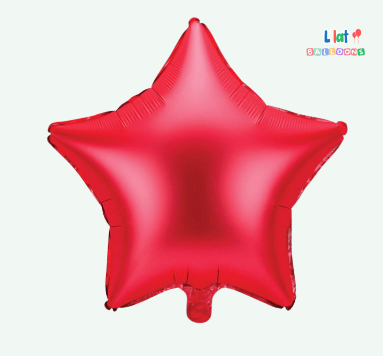 ღია წითელი ბუშტი ვარსკვლავი